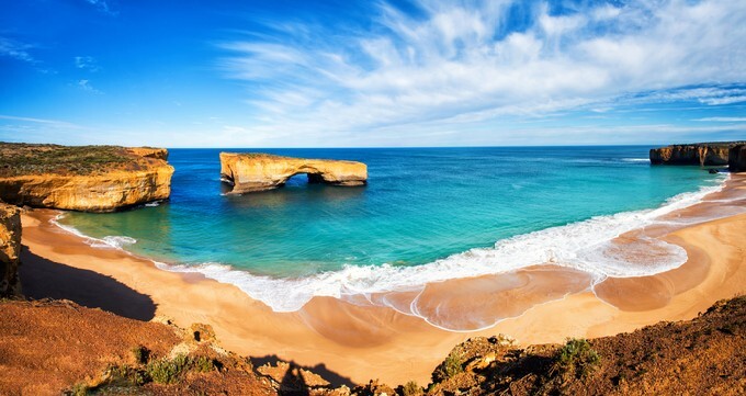 seascape,landscape and skyline of the great ocean road,australia